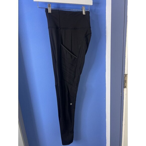 Lululemon Pants - Lululemon High-Waisted Leggings Women 8 Black Side Pocket hiking Active